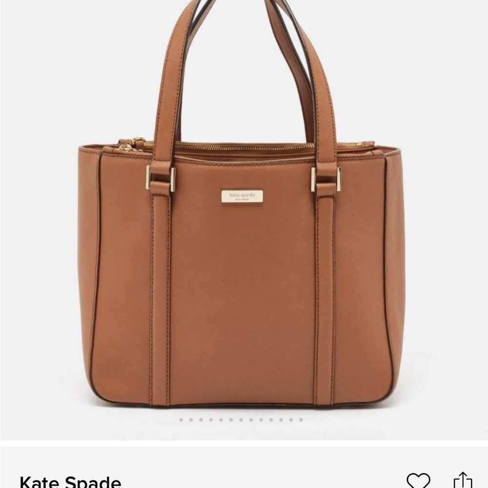 Kate Spade Tan Leather Tote - Picture 3 of 6